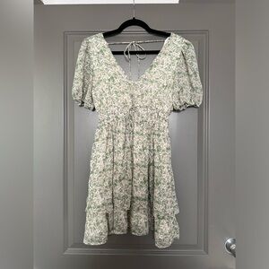 Lush Floral Green Dress S